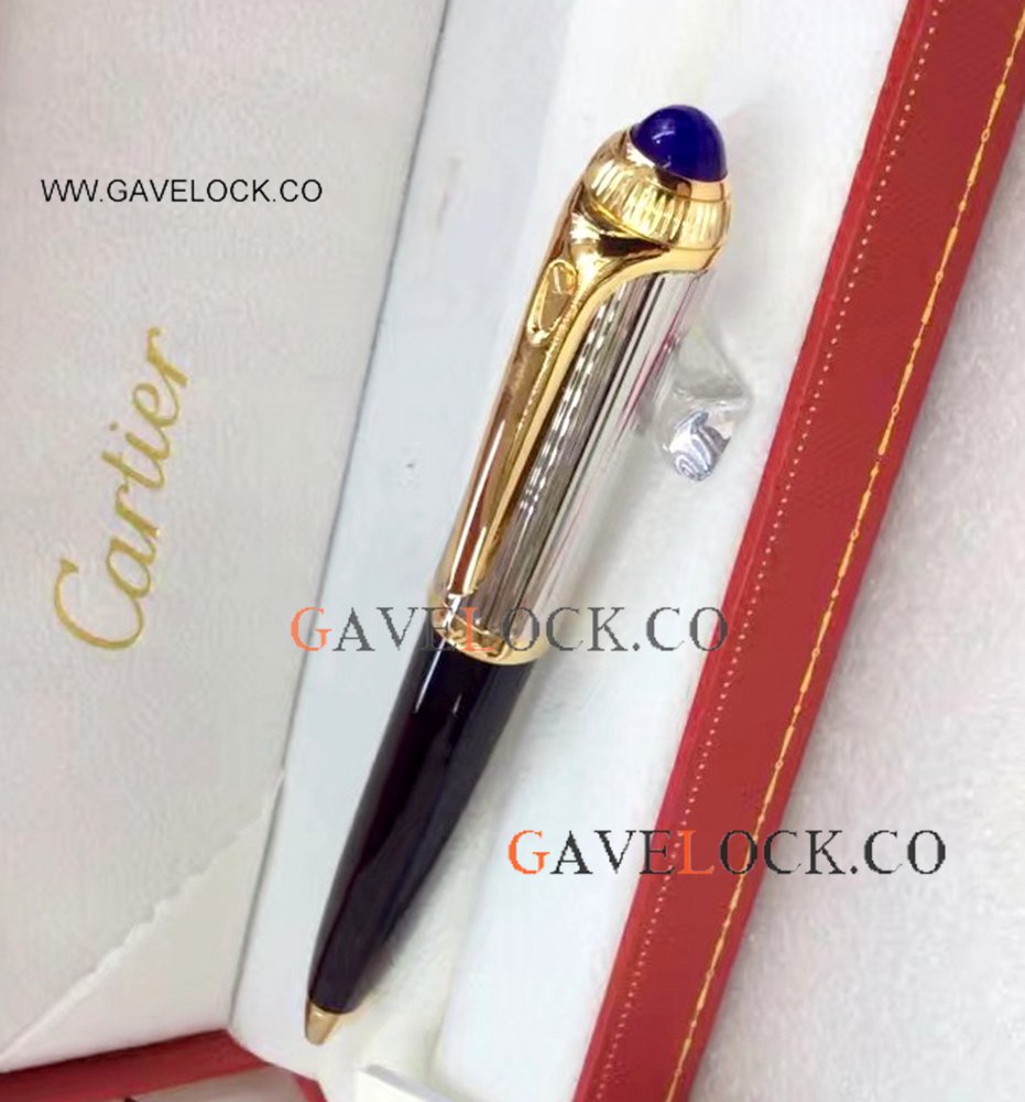 AAA Grade R De Cartier Pen Gold Clip Ballpoint Pen